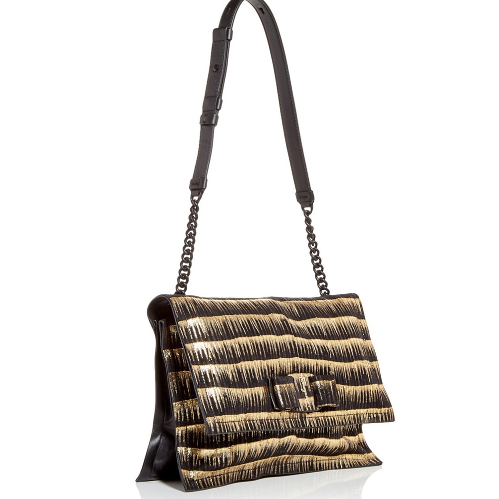 Salvatore Ferragomo Viva Textured Leather Shoulder Bag